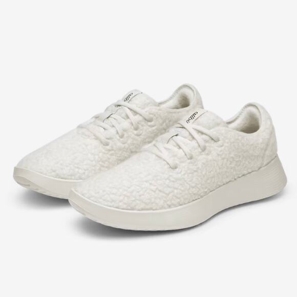 NIB Allbirds 10M Wool Runner-Up Mizzle Double Fluff Sneakers Mens Natural White - Picture 12 of 12